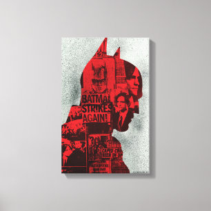 Batman Newspaper Silhouette Canvastryck