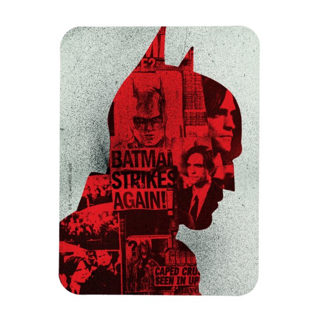 Batman Newspaper Silhouette Magnet (Vertikal)