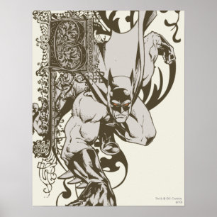 Batman och Decorated Brev B Poster