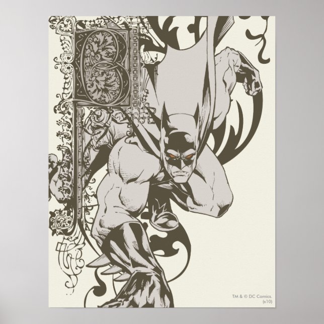Batman och Decorated Brev B Poster (Framsidan)