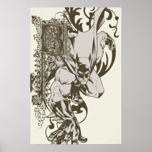 Batman och Decorated Brev B Poster