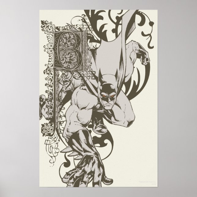 Batman och Decorated Brev B Poster (Framsidan)