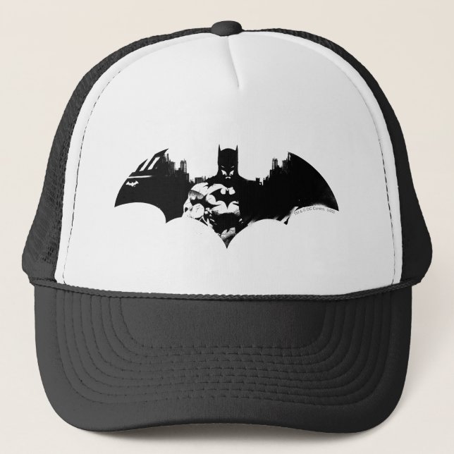 Batman och Gotham Silhouette Fladdermus Logotyp Keps (Framsida)