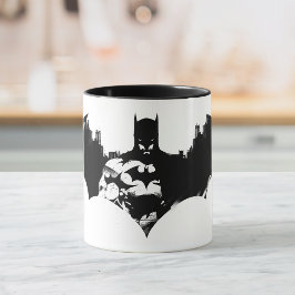 Batman och Gotham Silhouette Fladdermus Logotyp Mugg