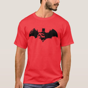 Batman och Gotham Silhouette Fladdermus Logotyp T Shirt
