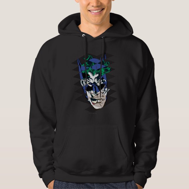 Batman och Joker Collage Tröja Med Luva (Framsida)