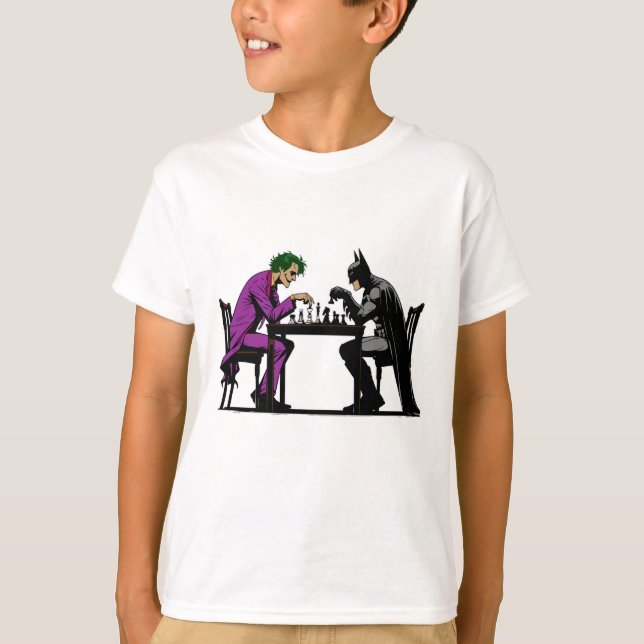 Batman och Joker Spela Chess T-Shirt (Framsida)