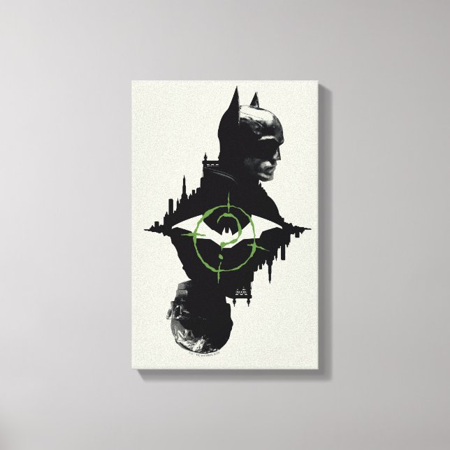 Batman- och Riddler-grafik med dubbla tecken Canvastryck (Framsida)