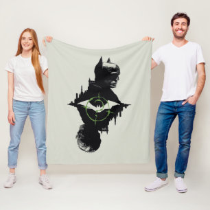 Batman- och Riddler-grafik med dubbla tecken Fleecefilt