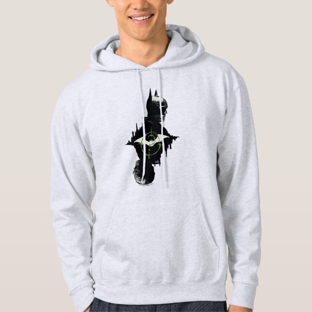 Batman- och Riddler-grafik med dubbla tecken Hoodie (Framsida)