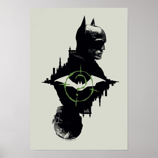Batman- och Riddler-grafik med dubbla tecken Poster (Framsidan)