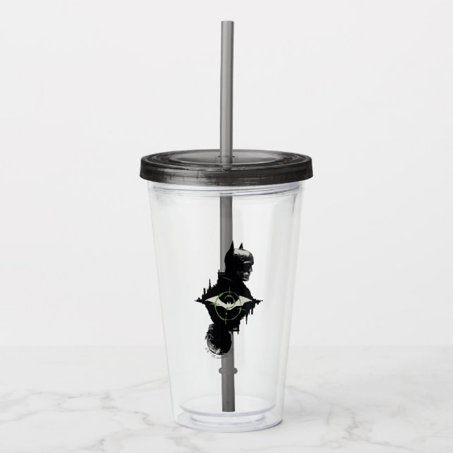 Batman- och Riddler-grafik med dubbla tecken Take Away Mugg (Framsida)