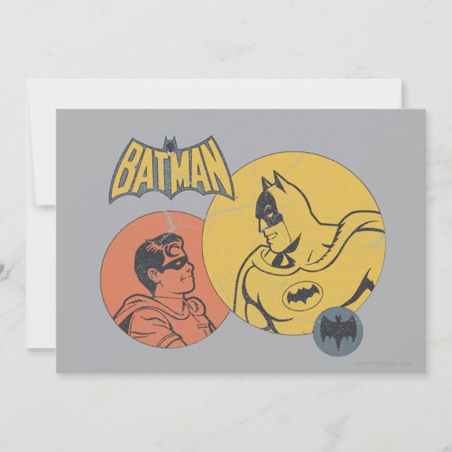 Batman och Robin Graphic - Distress Inbjudningar (Framsida)