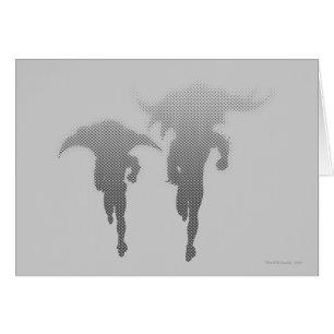Batman och Robin Halftone Gradient Hälsningskort