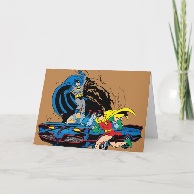 Batman och Robin i Batcave Kort (Framsida)