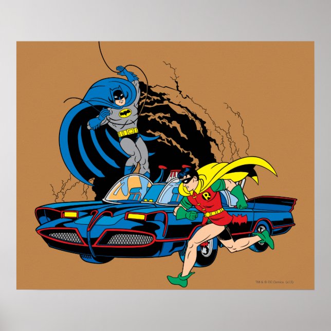 Batman och Robin i Batcave Poster (Framsidan)