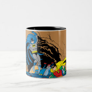 Batman och Robin i Batcave Två-Tonad Mugg