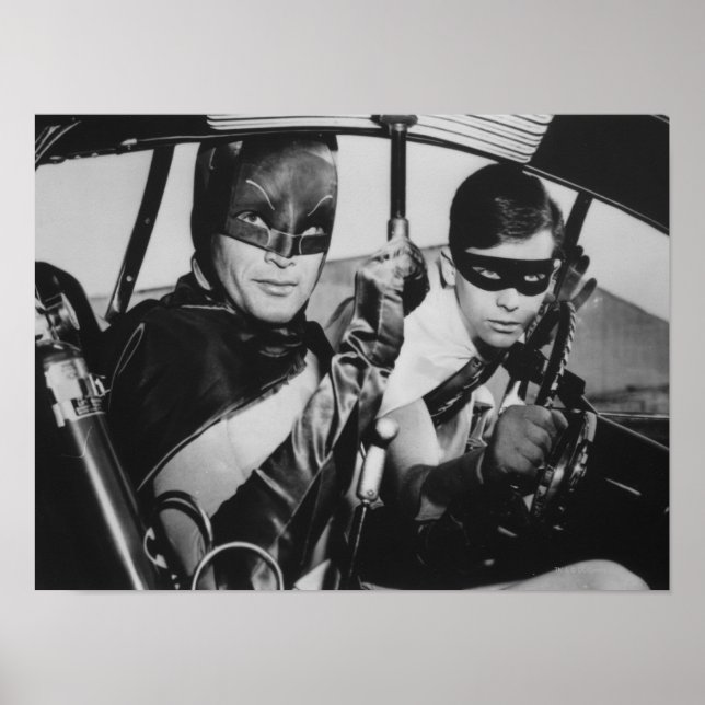 Batman och Robin in Batmobile Poster (Framsidan)