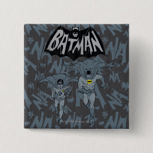 Batman och Robin med Logotyp-grafik Knapp