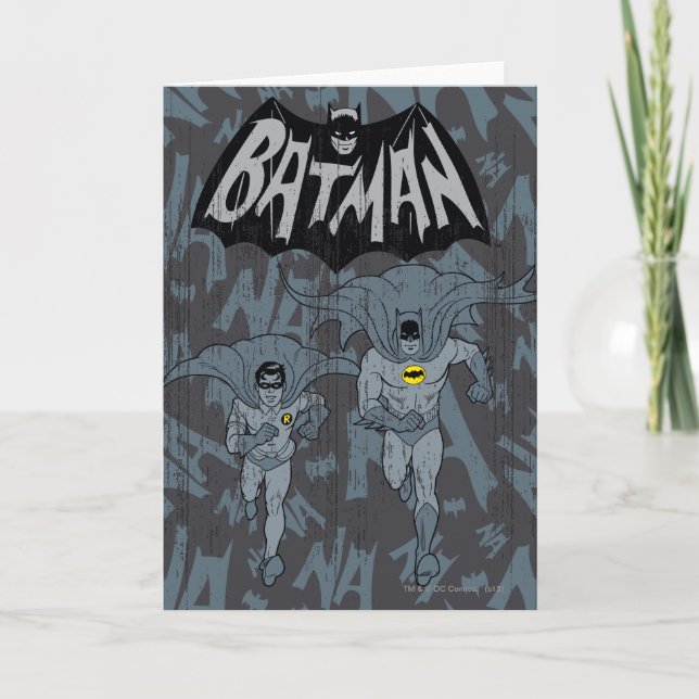 Batman och Robin med Logotyp-grafik Kort (Framsida)