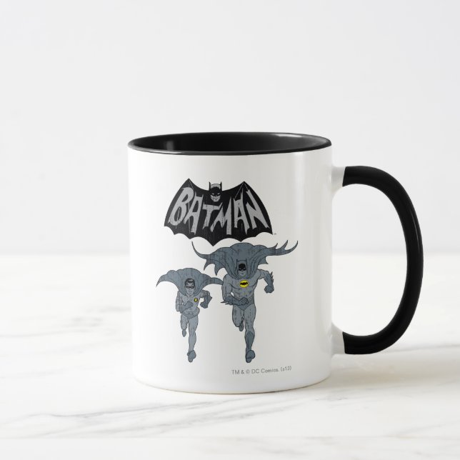 Batman och Robin med Logotyp-grafik Mugg (Höger)