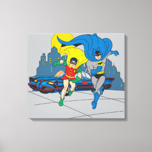 Batman och Robin Running Canvastryck