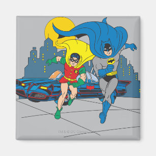 Batman och Robin Running Magnet