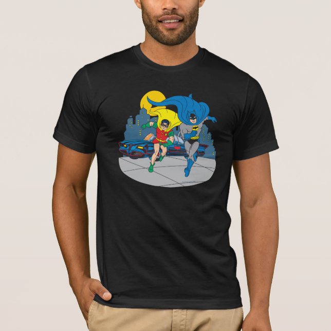 Batman och Robin Running Tee Shirt (Framsida)