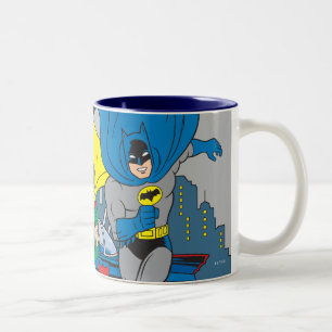 Batman och Robin Running Två-Tonad Mugg