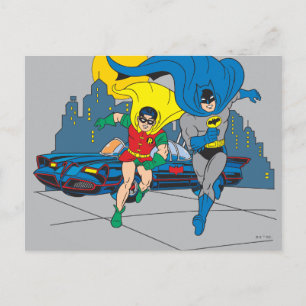 Batman och Robin Running Vykort