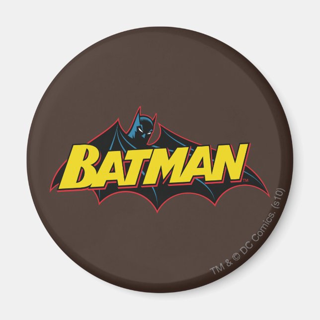Batman | OLD SCHOOL LOGOTYP Magnet (Framsidan)