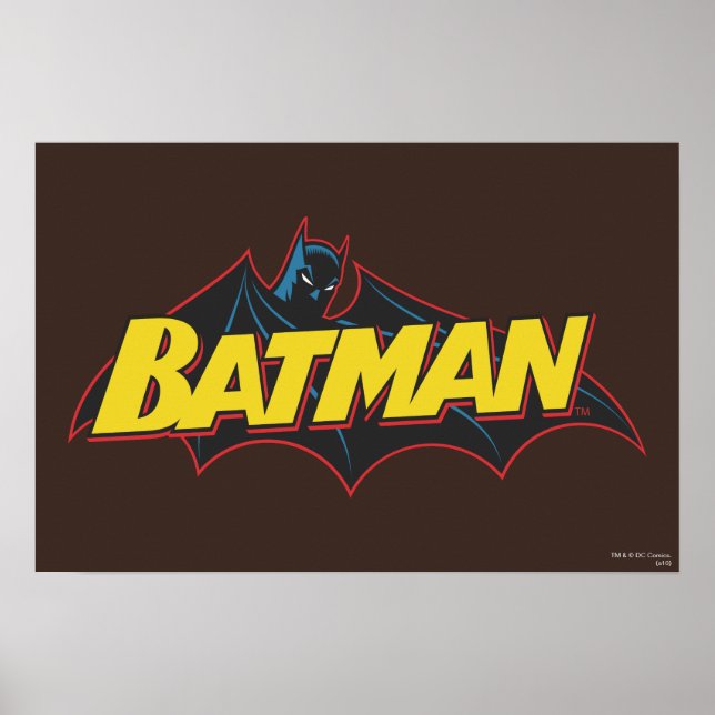 Batman | OLD SCHOOL LOGOTYP Poster (Framsidan)