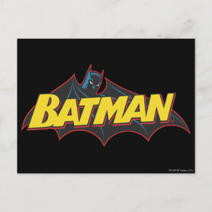 Batman   OLD SCHOOL LOGOTYP Vykort