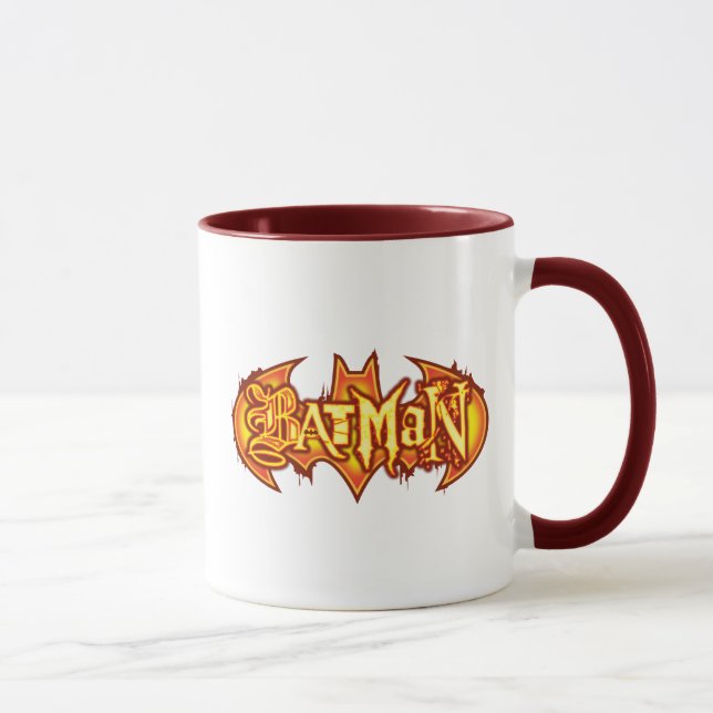 Batman | Orange Säsong Logotyp Mugg (Höger)