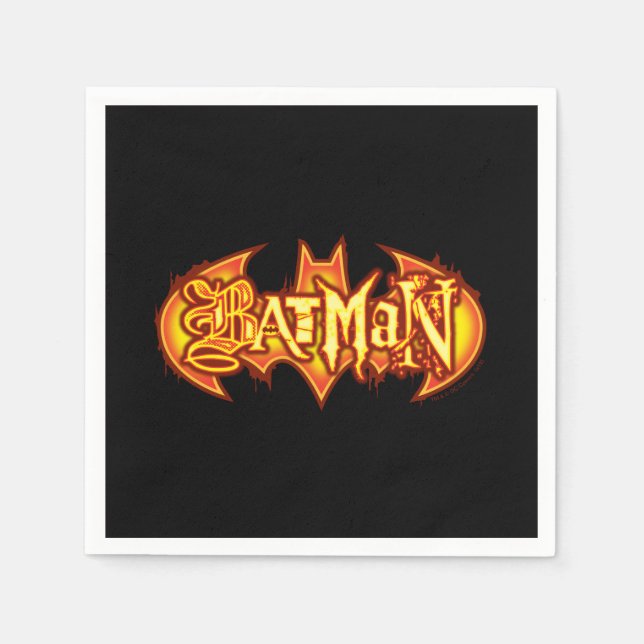 Batman | Orange Säsong Logotyp Pappersservett (Framsidan)