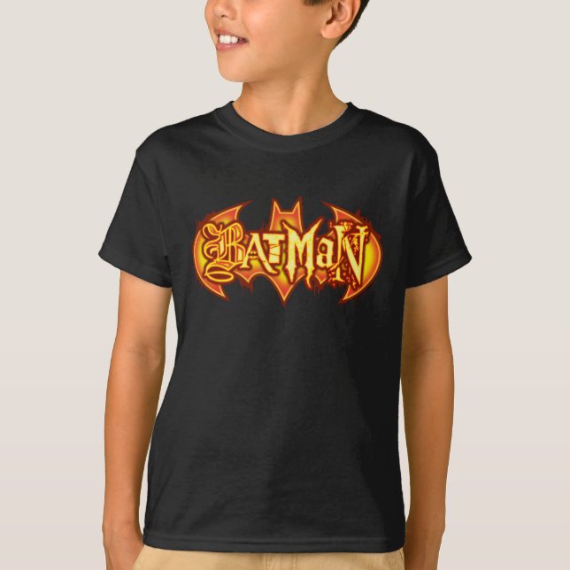 Batman | ORANGE SÄSONG LOGOTYP T Shirt (Framsida)