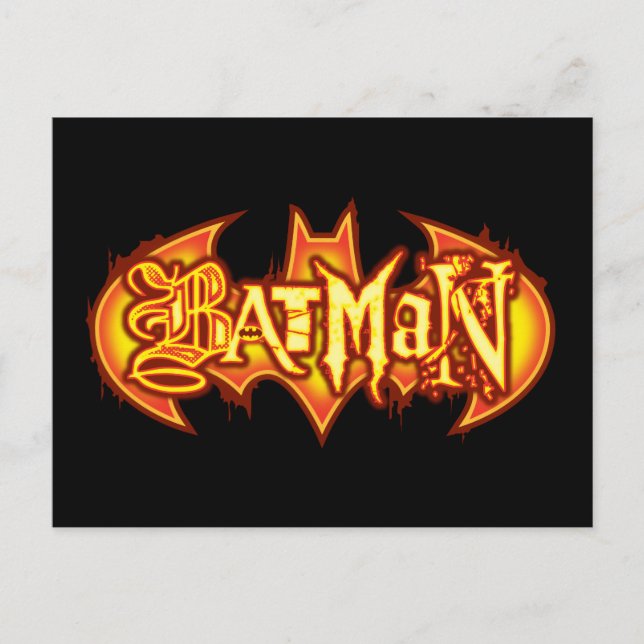 Batman | Orange Säsong Logotyp Vykort (Framsida)