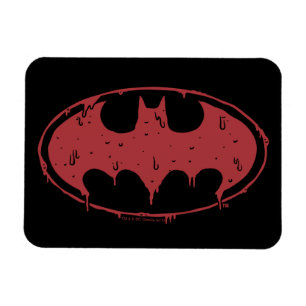 Batman Osande Red Fladdermus Logotyp Magnet