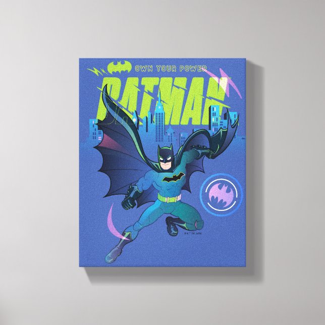 Batman "Own your Power" City Graphic Canvastryck (Framsida)