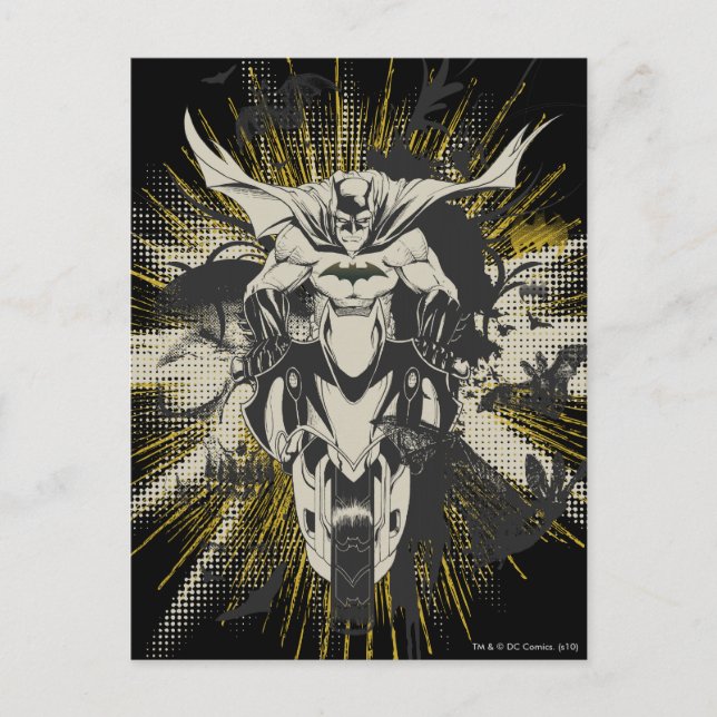 Batman på Bike Vykort (Framsida)