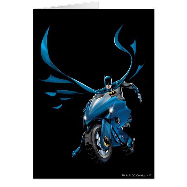 Batman på cykel hälsningskort (Framsidan)