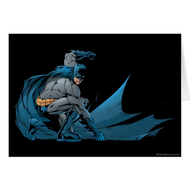 Batman på marken hälsningskort (Framsidan Horizontal)