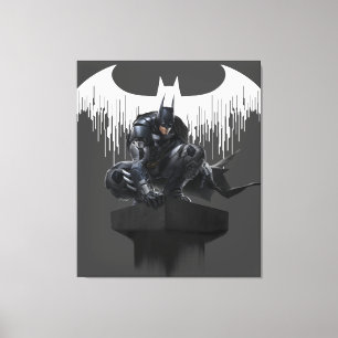 Batman Perched på en pelare Canvastryck