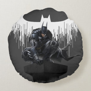 Batman Perched på en pelare Rund Kudde