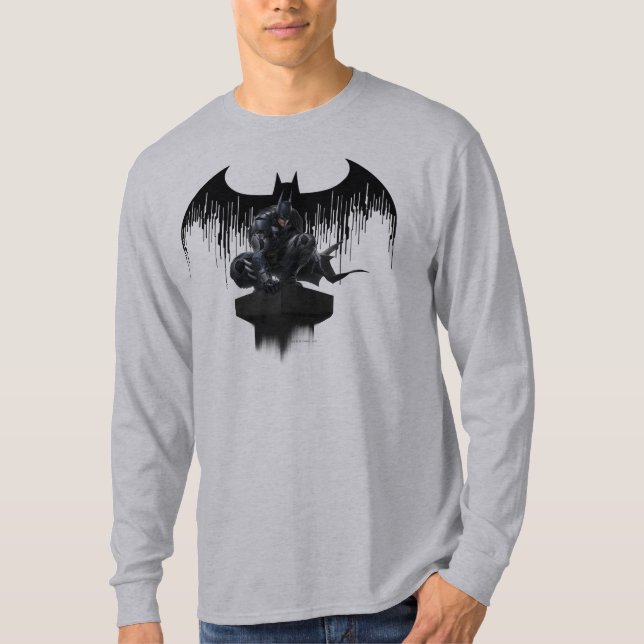 Batman Perched på en pelare T Shirt (Framsida)