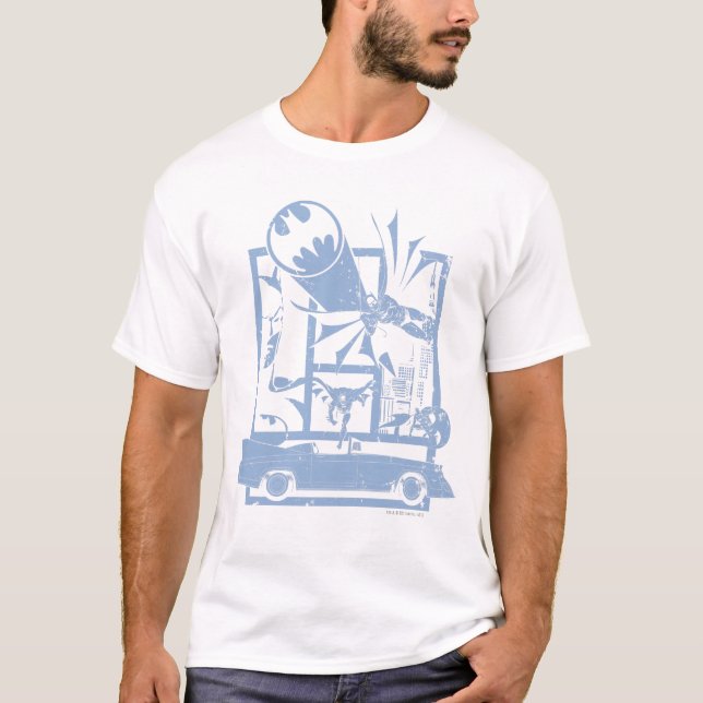 Batman - Picto Blue T-shirt (Framsida)