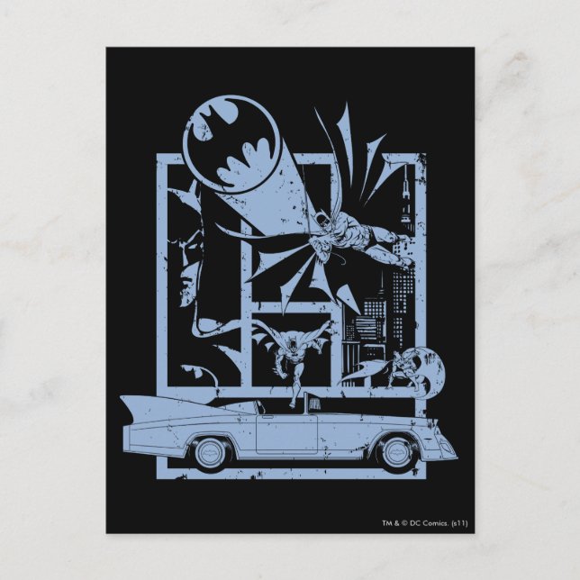 Batman - Picto Blue Vykort (Framsida)