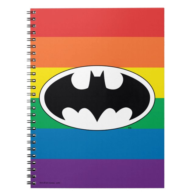 Batman Rainbow Logotyp Anteckningsbok (Framsidan)