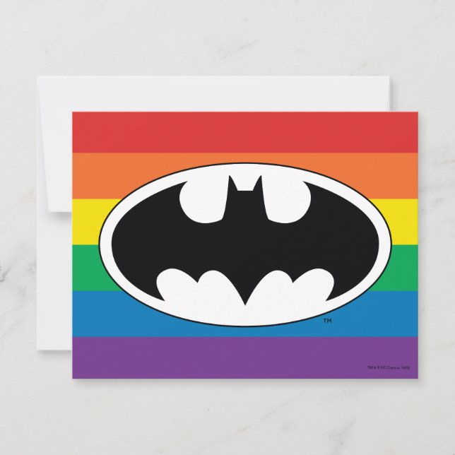 Batman Rainbow Logotyp Anteckningskort (Framsida)