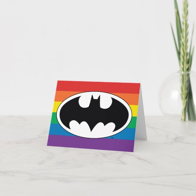 Batman Rainbow Logotyp Anteckningskort (Framsida)